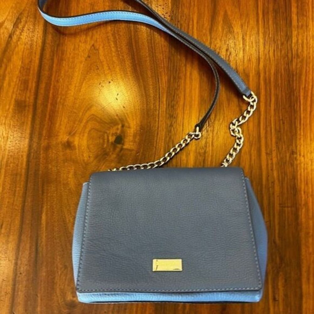 Kate Spade New York Denim Blue Leather Crossbody Bag NWOT
